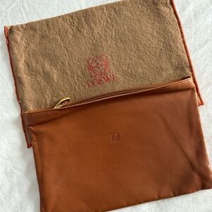 Loewe Brown Leather Clutch